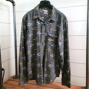Men's Lucky Brand M Grey Western Shirt
